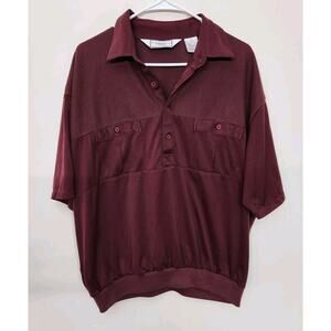 Classics By Palmland Short Sleeve Waistband Pocket Polo Shirt Men's XL 0906